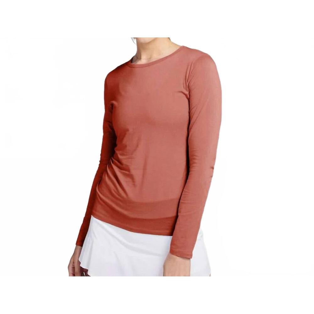 NEW TASC nola long sleeve tee in earth red